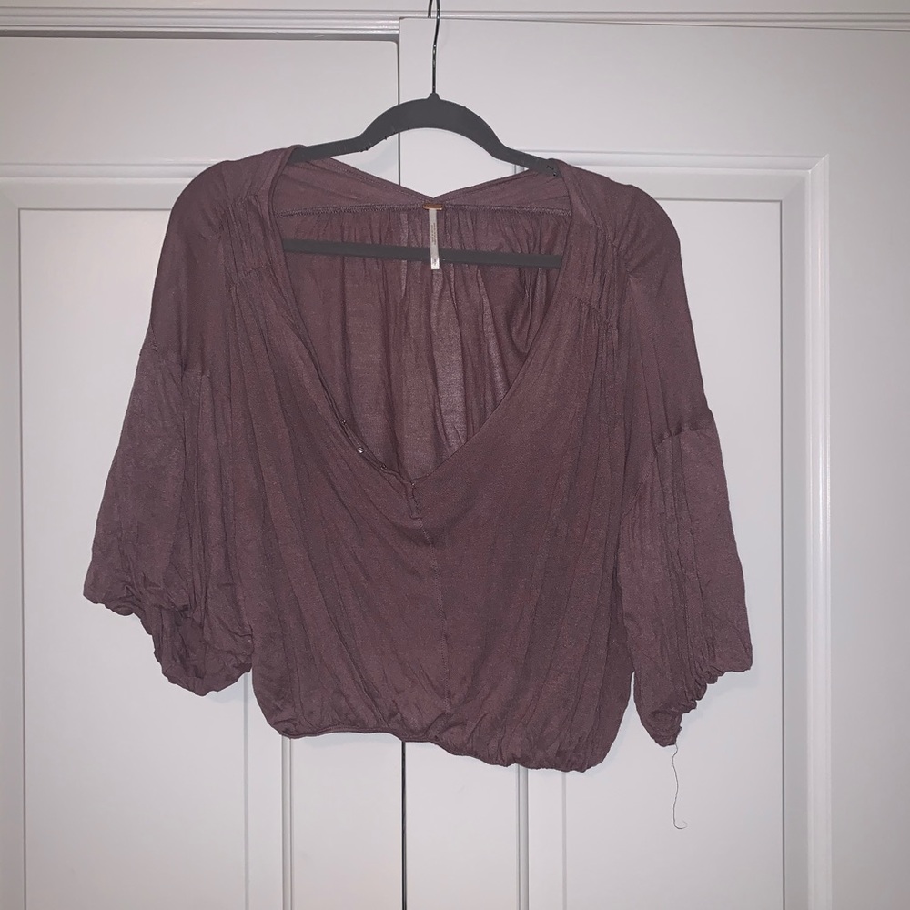 Free People half sleeve crop top